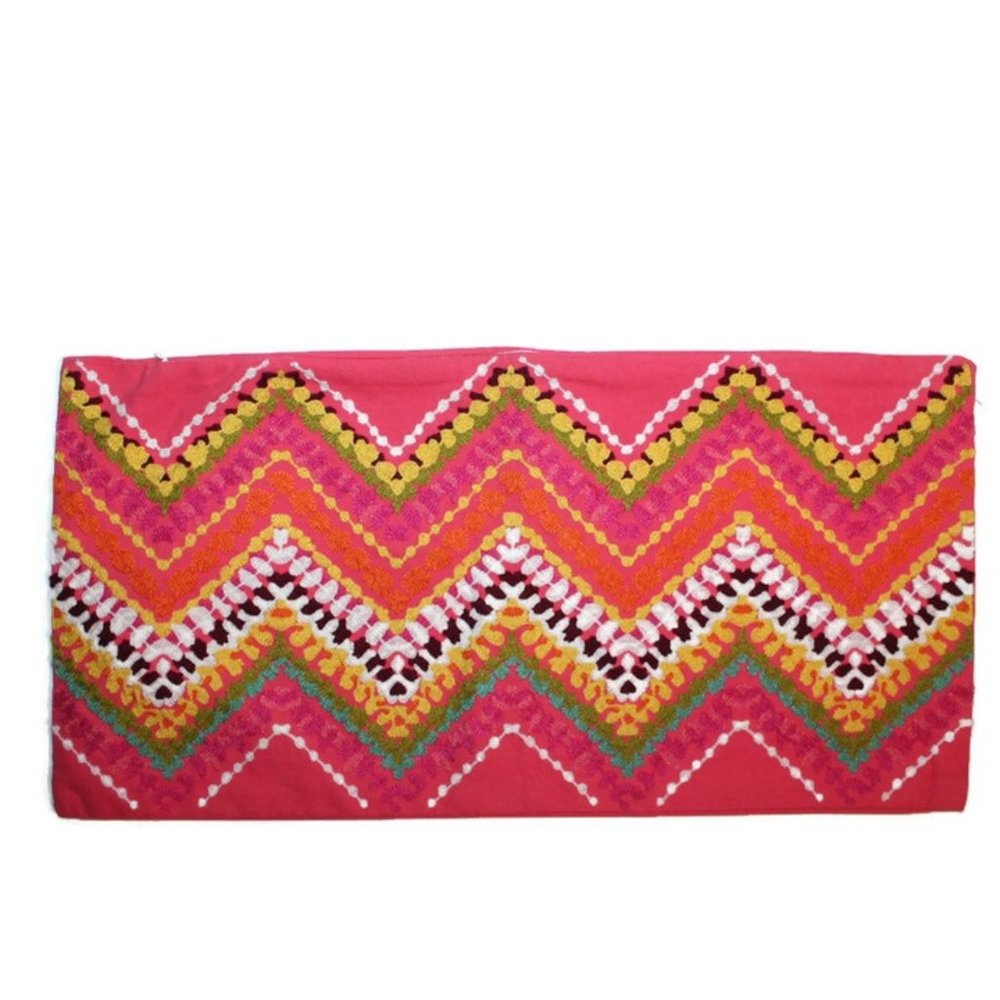 Levetex Chevron Embroidered pillow cover New 12x24